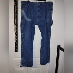Wrangler Relaxed Fit Blue Jeans Carpenter Style Rare Authentic Classic